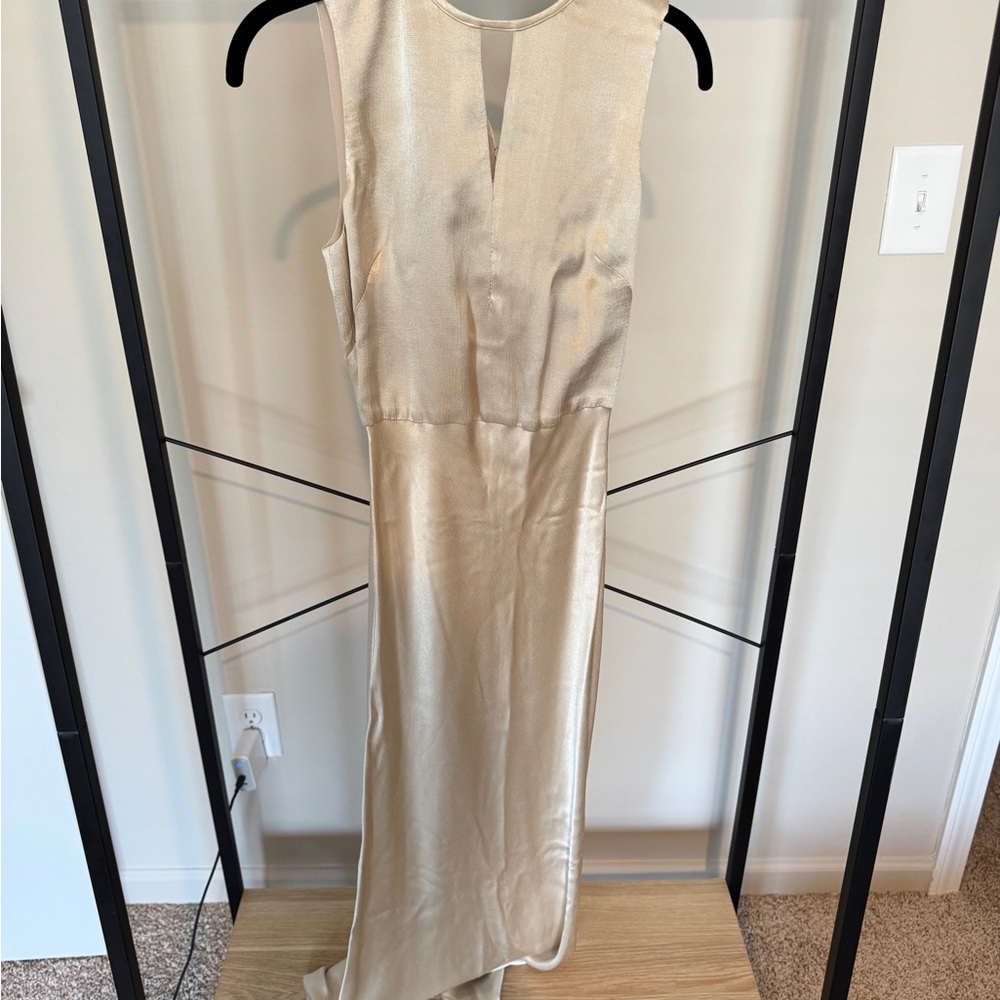 Bec and Bridge Elegant Gold Sleeveless Dress